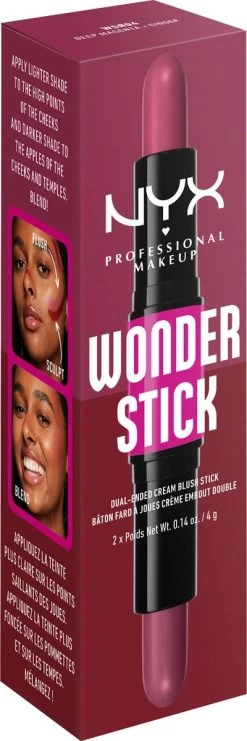 NYX Professional Makeup Wonderstick Blush - WSB04 Deep Magenta And Ginger - Blush Stick 7 NYX Professional Makeup Wonderstick Blush - WSB04 Deep Magenta And Ginger - Blush Stick -Make-Up Poeder Verkoop 400x1200 5