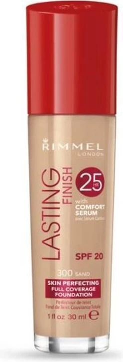 Rimmel London Lasting Finish Foundation - 300 Sand -Make-Up Poeder Verkoop 409x1200