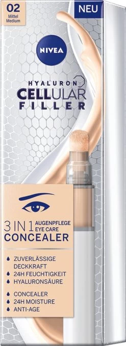 NIVEA Cellular Filler 3 In 1 Oogconcealermake-up 4 Ml 9 NIVEA Cellular Filler 3 In 1 Oogconcealermake-up 4 Ml -Make-Up Poeder Verkoop 439x1200 2