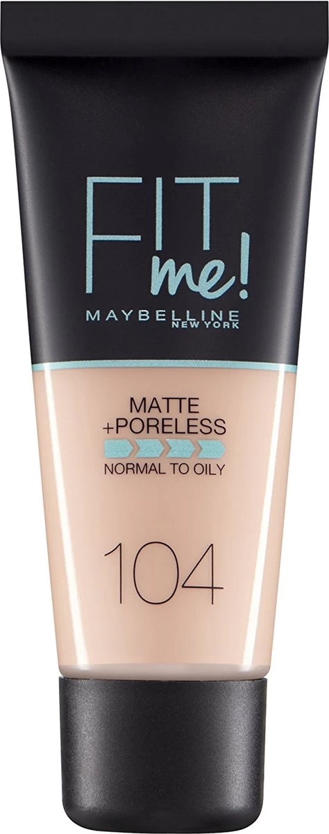 Maybelline Fit Me Matte & Poreless Foundation - 104 Soft Ivory 10 Maybelline Fit Me Matte & Poreless Foundation - 104 Soft Ivory - Afbeelding 10
