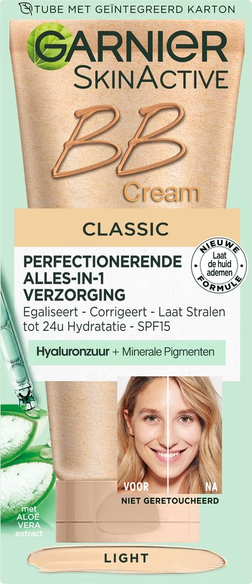 Garnier SkinActive - BB Cream Classic Light 5-in-1 Dagverzorging - 50ml - Getinte Dagcrème 4 Garnier SkinActive - BB Cream Classic Light 5-in-1 Dagverzorging - 50ml - Getinte Dagcrème - Afbeelding 4