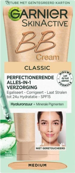 Garnier SkinActive BB Cream Classic Medium 5-in-1 Verzorging - 50 Ml -Make-Up Poeder Verkoop 519x1200 1