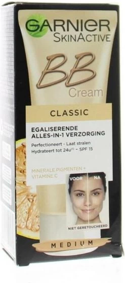 Garnier SkinActive BB Cream Classic Medium 5-in-1 Verzorging - 50 Ml -Make-Up Poeder Verkoop 533x1200