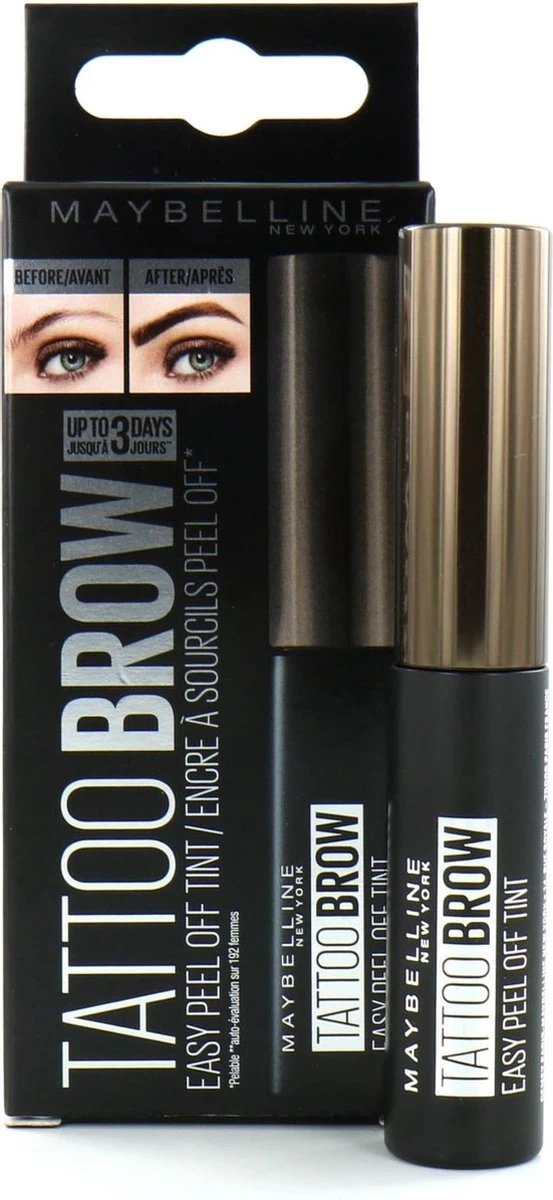 Maybelline New York - Tattoo Brow Peel-Off Wenkbrauwgel - 25 Chocolate Brown - Bruin 3 Maybelline New York - Tattoo Brow Peel-Off Wenkbrauwgel - 25 Chocolate Brown - Bruin - Afbeelding 3