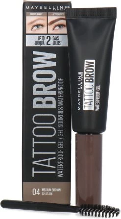 Maybelline Tattoo Brow Waterproof Wenkbrauwgel - 04 Medium Brown -Make-Up Poeder Verkoop 663x1200