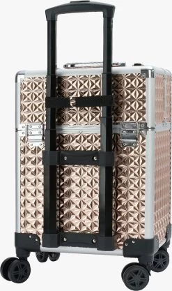 Koffer Gouden Kleur | Beautycase / Beautykoffer / Trolley Van Aluminium - 8 Wielen - Kapper Koffer - Tattoo Koffer - Nagel Koffer - Make-up Koffer -Make-Up Poeder Verkoop 711x1200 4