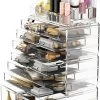 Make-up Cosmetische Organizer Opbergladen Display Dozen Case Met Laden (12D, Transparant)