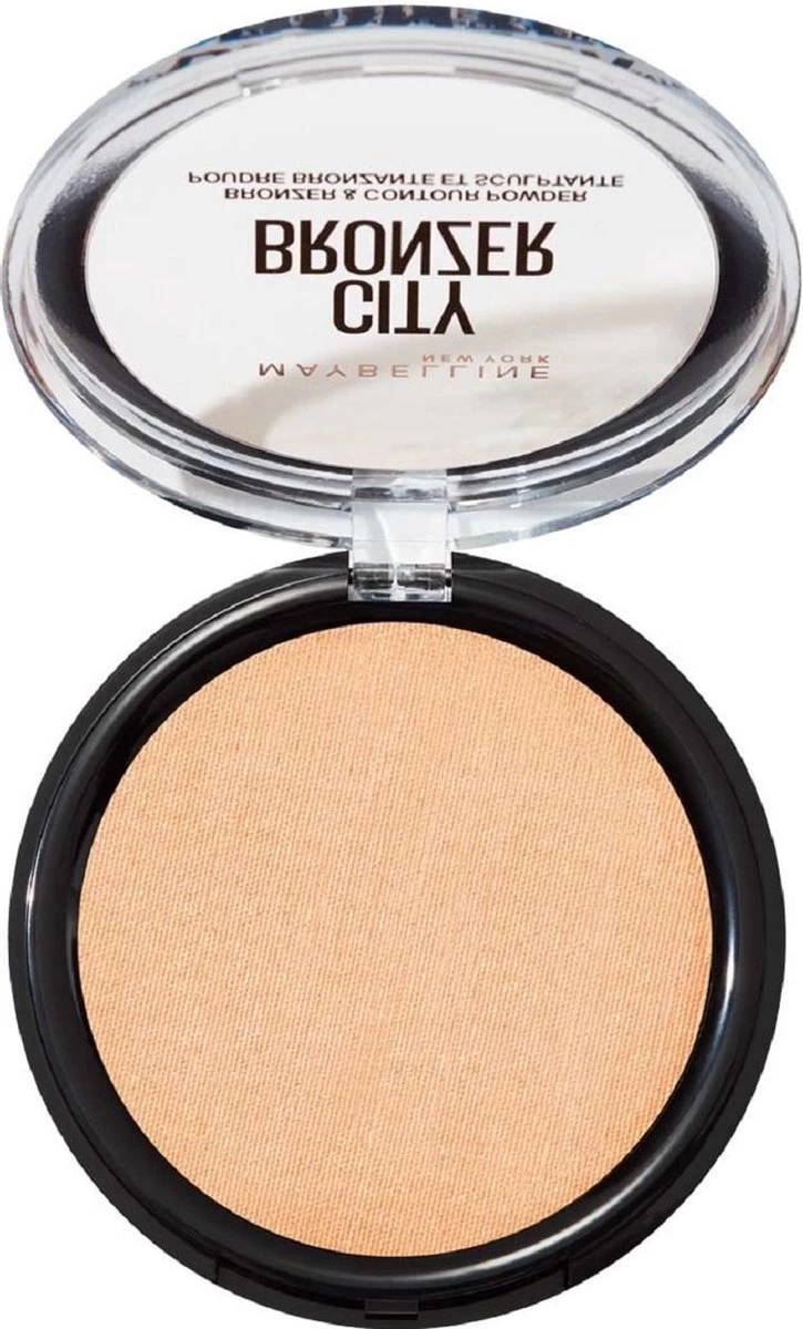 Maybelline City Bronzer Bronzer & Countour Powder - 100 Light Cool - Bronzing En Contouring Poeder - 51,4 Gr. 2 Maybelline City Bronzer Bronzer & Countour Powder - 100 Light Cool - Bronzing En Contouring Poeder - 51,4 Gr. - Afbeelding 2