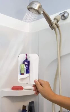 Merkloos Make-up Spiegel Wit - Spiegeltje - Badkamer Spiegel - Waterbestendig - Reisspiegel - 17 X 13 Cm -Make-Up Poeder Verkoop 754x1200 7