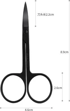 Medies - Professionele Schaar Voor Wenkbrauwen | Wenkbrauw Schaartje | Wenkbrauwschaar | Wenkbrauw Schaar | Gebogen Schaar| Schaar Voor Baard | Wenkbrauw Trimmer | Baardschaar - RVS - Zwart -Make-Up Poeder Verkoop 762x1200 4