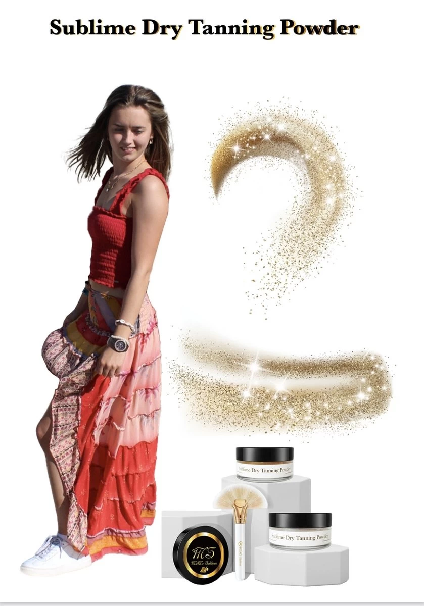 MaMo Subliem - Sublime Dry Tanning Powder - Medium - Baking Powder - Finishing Powder - Met Optie Shimmer - Tanning - Poeder - Spraytan - Glow - Grapes - Visagisten - Finishing Powder - Selftanning Powder - Na Zonnebrand Creme - Foundation - Make-up 5 MaMo Subliem - Sublime Dry Tanning Powder - Medium - Baking Powder - Finishing Powder - Met Optie Shimmer - Tanning - Poeder - Spraytan - Glow - Grapes - Visagisten - Finishing Powder - Selftanning Powder - Na Zonnebrand Creme - Foundation - Make-up - Afbeelding 5