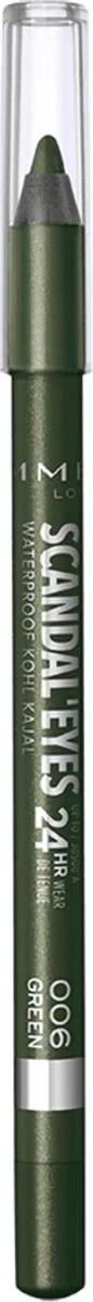 Rimmel London Rimmel ScandalEyes Kohl Kajal Waterproof Oogpotlood - 006 Green 5 Rimmel London Rimmel ScandalEyes Kohl Kajal Waterproof Oogpotlood - 006 Green - Afbeelding 5