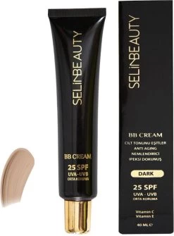 Selin Beauty BB Cream Dark SPF 25, Hydrateert, Egaliseert En Corrigeert, Vermindert Roodheid, Geeft Een Gelijkmatige Teint, Geeft Je Huid Direct Een Boost.