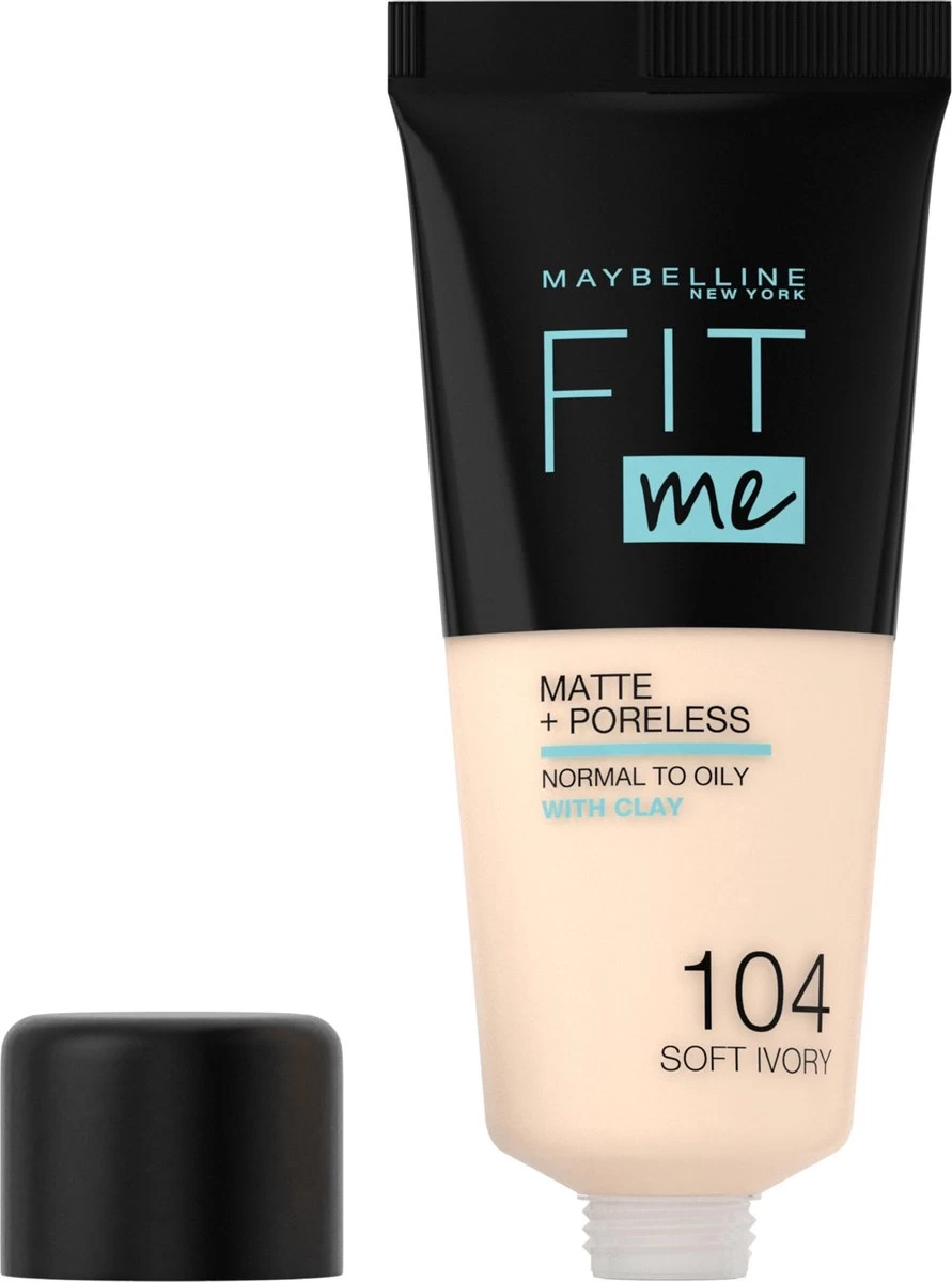 Maybelline Fit Me Matte & Poreless Foundation - 104 Soft Ivory 2 Maybelline Fit Me Matte & Poreless Foundation - 104 Soft Ivory - Afbeelding 2