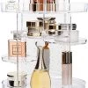AMEITECH Make-uporganizer, Verstelbaar 360 Roterende Cosmetische Opslagcarrousel Draaiende Houder Opbergrek Met 5 Lagen Grote Capaciteit, Geweldig Voor Aanrecht Ijdelheid, Vierkant