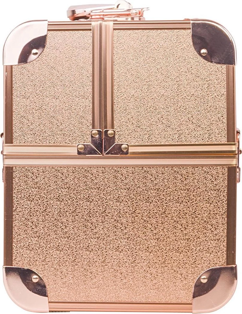 Aluminium Koffer Rosé Gold Met Opbergvakken 5 Aluminium Koffer Rosé Gold Met Opbergvakken - Afbeelding 5