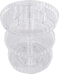 TRIXES Make Up Organizer - 360 Graden Cosmetica-organizer - 3-laags, Heldere Acrylstandaard - Draaibaar Display Met Kristallen Design - Voor Shampoo, Conditioner, Parfum, Lippenstift En Nog Veel Meer -Make-Up Poeder Verkoop 956x1200 3