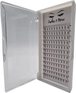 Lashes & More - Nepwimpers - 6D 14mm 0.07 D Krul - Pre-Made Volume Fans – Russian Volume – Pre-Made Fans- Wimperextensions – Wimper Extensions - Verkrijgbaar In Lengte 8mm Tot 15mm